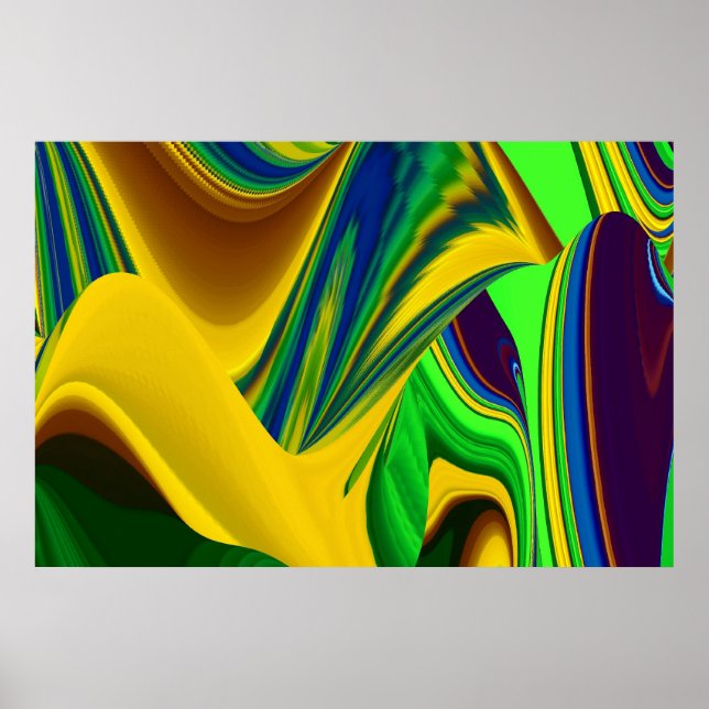Affiche La magie de l'été, 3D Art Abstrait (Devant)