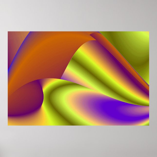 Affiche La magie de l'été, 3D Art Abstrait (Devant)