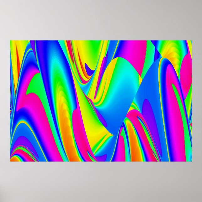 Affiche La magie de l'été, 3D Art Abstrait (Devant)