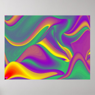 Affiche La magie des couleurs Abstrait Rainbowart 3D