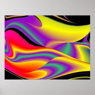 Affiche La magie des couleurs Abstrait Rainbowart 3D