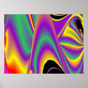 Affiche La magie des couleurs Abstrait Rainbowart 3D