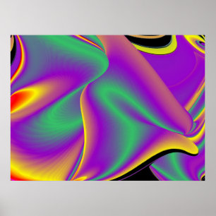 Affiche La magie des couleurs Abstrait Rainbowart 3D