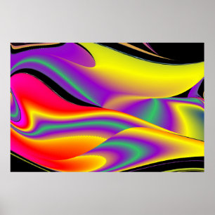 Affiche La magie des couleurs Abstrait Rainbowart 3D
