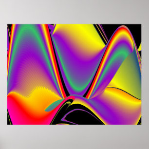Affiche La magie des couleurs Abstrait Rainbowart 3D