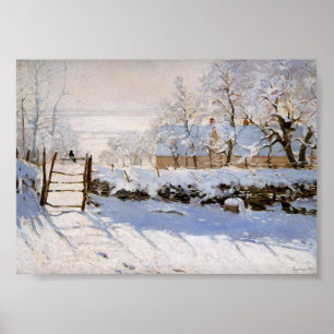 Affiche La Magpie, Monet célèbre peinture