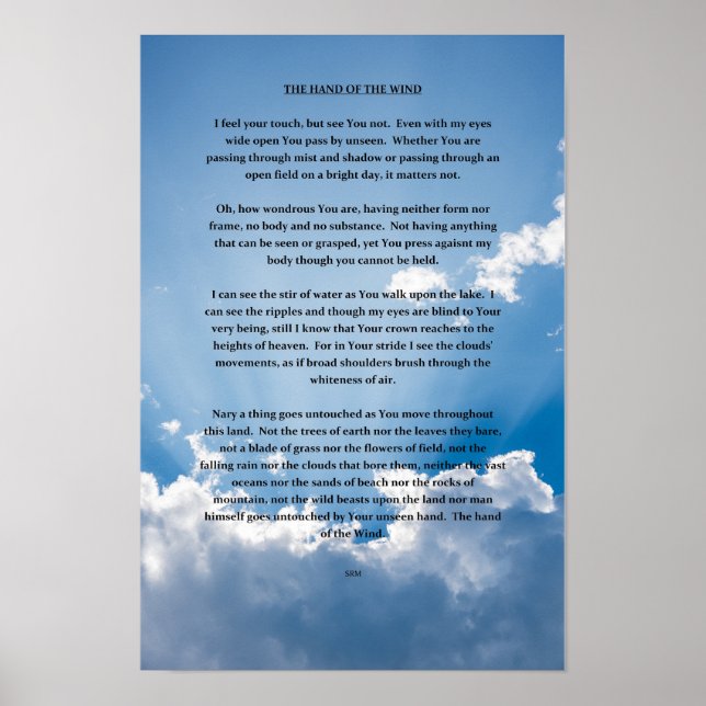 AFFICHE LA MAIN DU VENT (Devant)