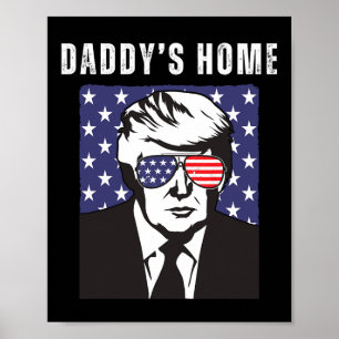 Affiche La maison de papa drôle Républicain Donald Trump s