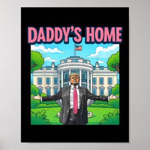 Affiche La Maison de Papa Maison Blanche 2025 Président Tr