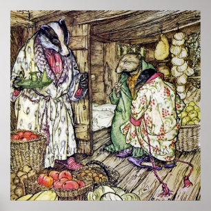 Affiche "La Maison du Badger" par Arthur Rackham