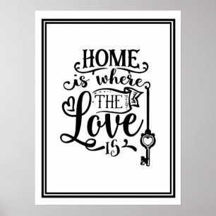 Affiche La maison est là où l'amour est