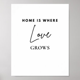 Affiche La maison est là où l'amour grandit Citation min