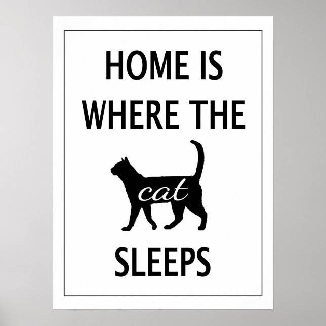 Affiche La maison est là où le chat dort (Devant)