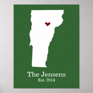 Affiche La maison où se trouve votre coeur - Vermont