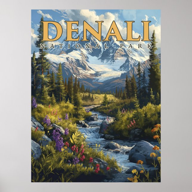 Affiche La Majesté du Denali - Une aventure dans le parc n (Devant)