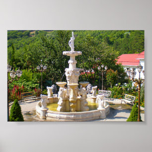 Affiche La majestueuse fontaine du zoo de Yalta "Conte des