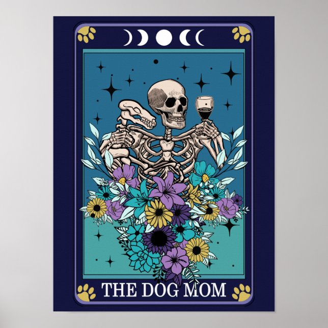 Affiche La maman du chien Drôle Tarot (Devant)