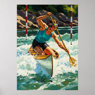 Affiche LA MANEUVER DU CANOË (La manoeuvre en canot)