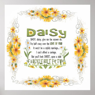 Affiche La marguerite, marguerite me donnent que votre