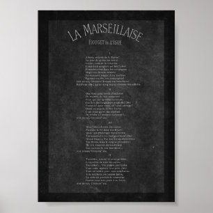 Affiche La marseillaise - Paroles