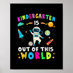 Affiche La maternelle est hors de ce monde Retour à l'écol