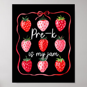 Affiche La maternelle est ma passion Fraise Fruit Enseigna