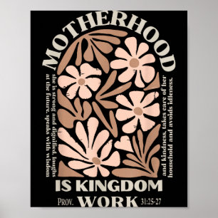 Affiche La maternité est l'œuvre du royaume joyeuse fête d