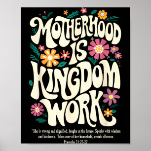 Affiche La maternité florale vintage est un travail de roy