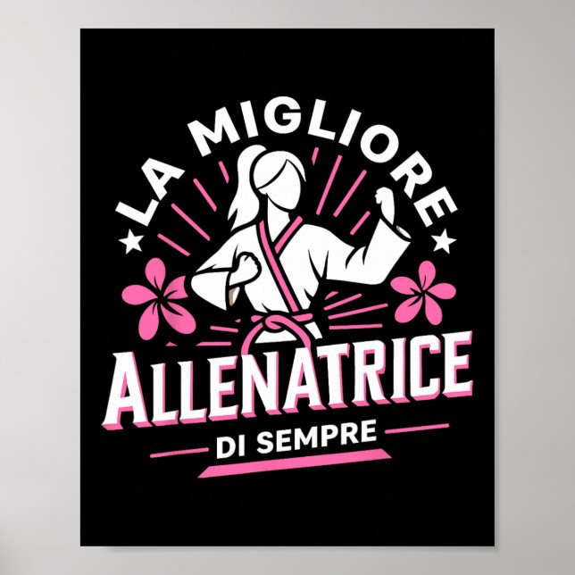 Affiche La Meilleure Entraîneuse Idée Cadeau Maîtresse Kar (Devant)