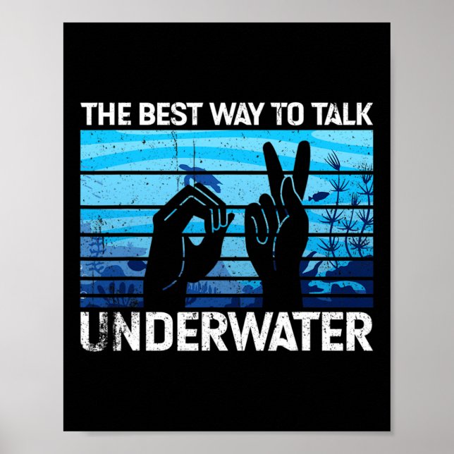 Affiche La meilleure façon de parler sous l'eau est la lan (Devant)