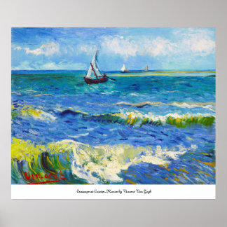 Affiche La mer à Saintes-Maries Vincent Van Gogh