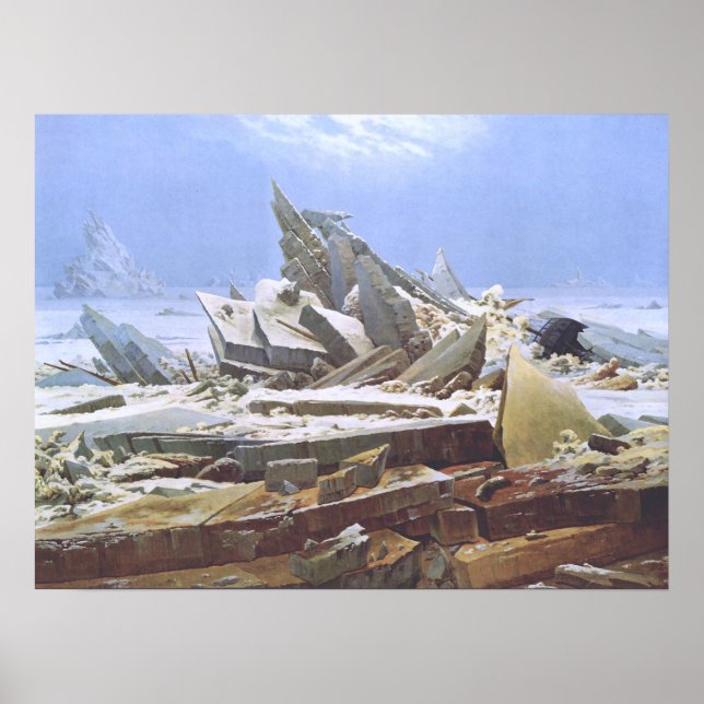 Affiche La mer de glace (Friedrich 1824) (Devant)
