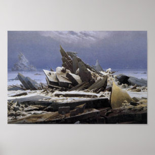 Affiche La mer de la glace par Caspar David Friedrich