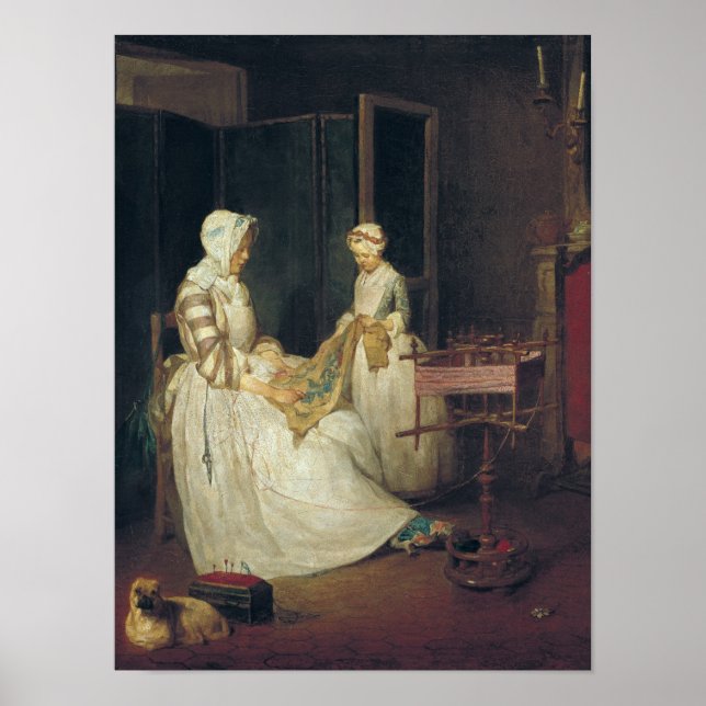 Affiche La mère laborieuse, c.1740 (Devant)