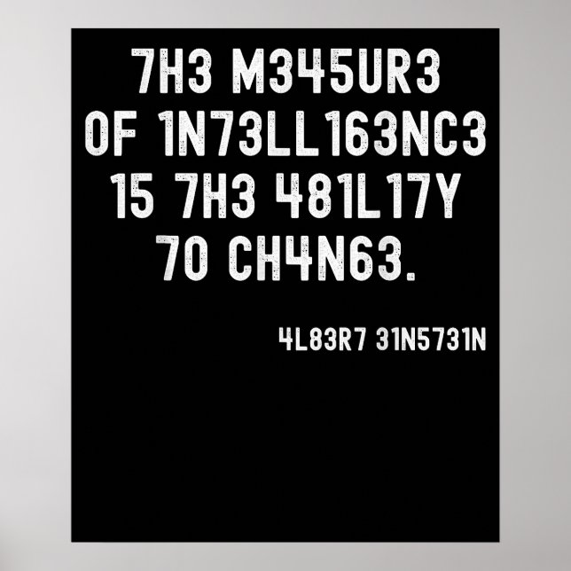 Affiche La Mesure De L'intelligence La Capacité De Changer (Devant)