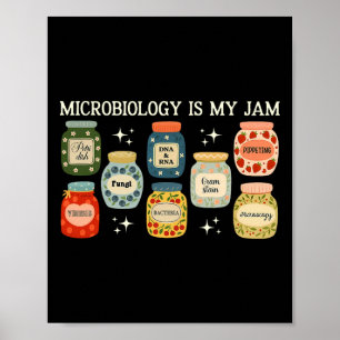 Affiche La microbiologie est mon truc Bactéries et biologi