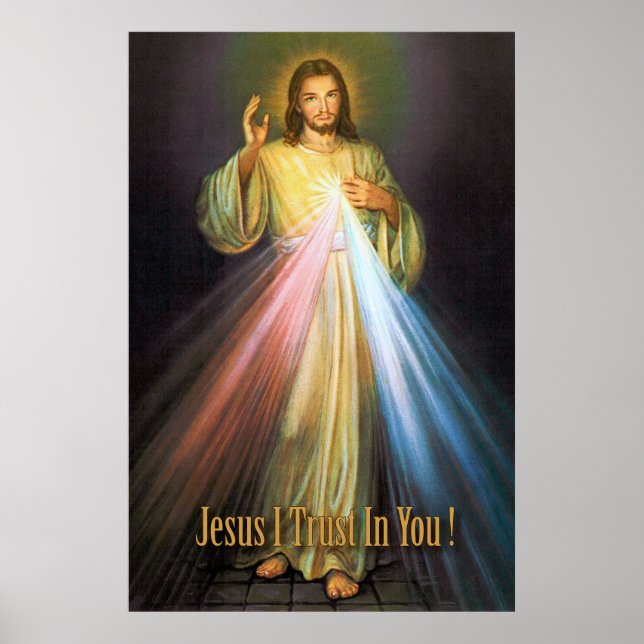Affiche La Miséricorde Divine Image Dévosive (Devant)