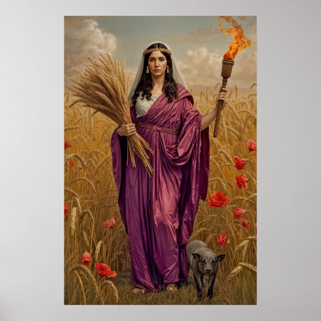 Affiche La Moisson Silencieuse de Déméter – Un Portrait Lu (Devant)