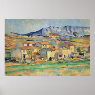 Affiche La Montagne Sainte-Victoire - Paul Cezanne - c1886