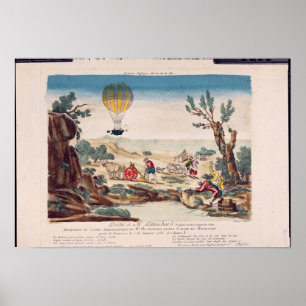 Affiche La montgolfière en Jean Pierre Blanchard