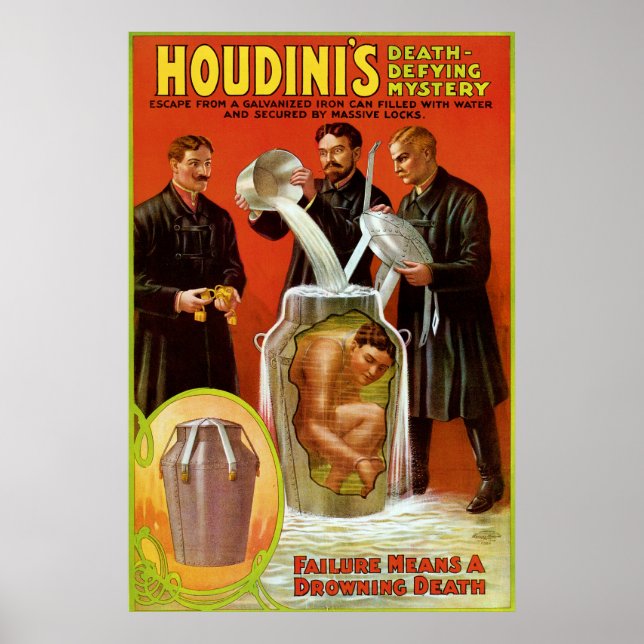 Affiche La mort de Houdini défie le mystère (Devant)