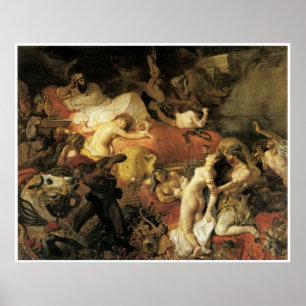 Affiche La mort de Sardanapalus, 1827