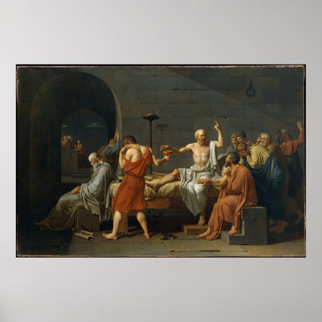 Affiche La mort de Socrate, 1787 (Devant)