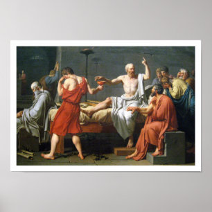 Affiche La mort de Socrate par Jacques-Louis David