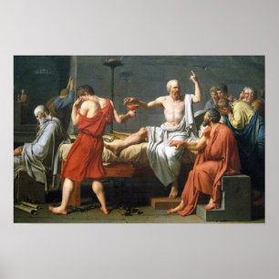 Affiche La mort de Socrate par Jacques-Louis David