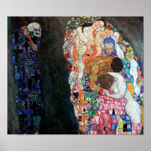 Affiche La mort et la vie Gustav Klimt