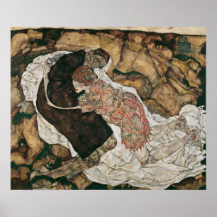 Affiche La mort et le grand (Schiele, 1915)