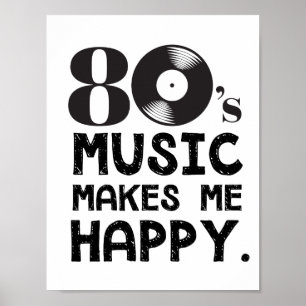 Affiche la musique 80S me rendent heureux