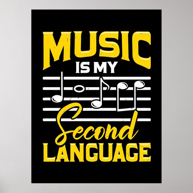 Affiche La musique enseignante est ma langue seconde (Devant)