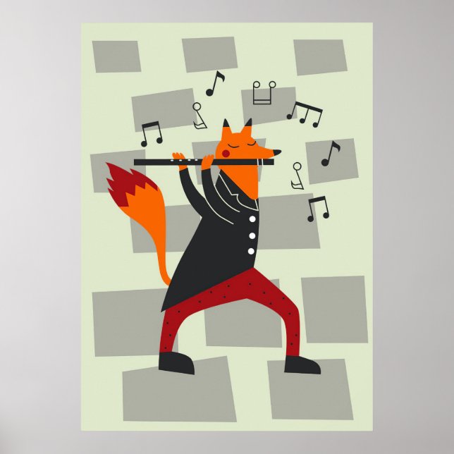Affiche La Musique Est Un Renard Et Une Flûte (Devant)
